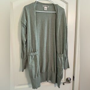 Women's Green Sweater Cardigan